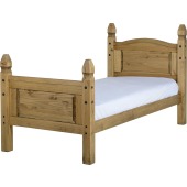 Corona 3' High End Bed Distressed Waxed Pine